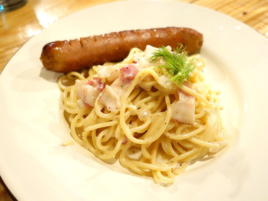 Carbonara Pasta with Sausage